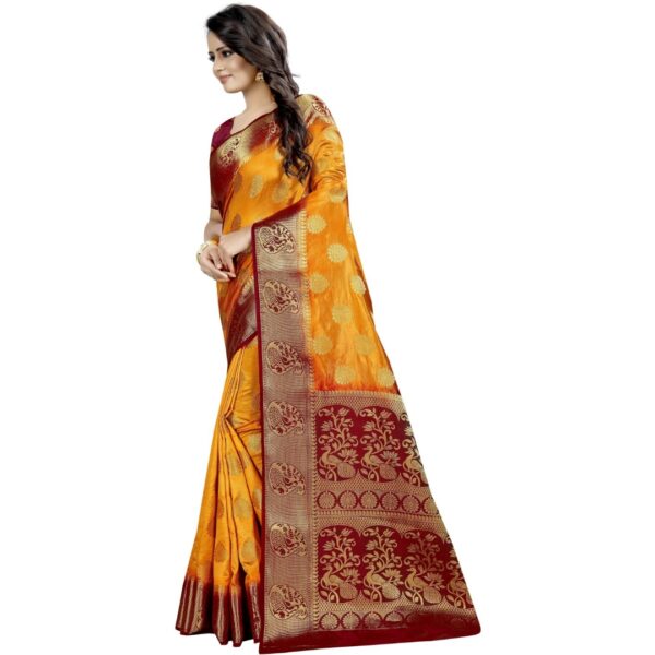 Self Design, Banarasi Cotton Silk, Jacquard Saree, Multicolor