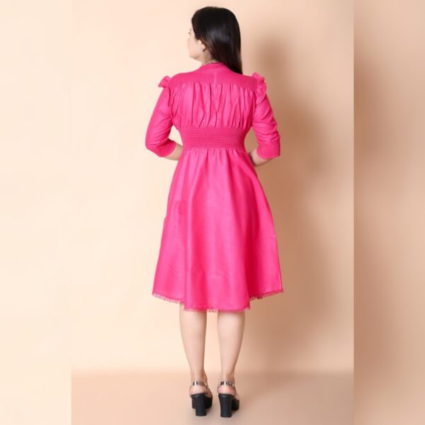 Women A-line Pink Dress, One Piece - Image 2