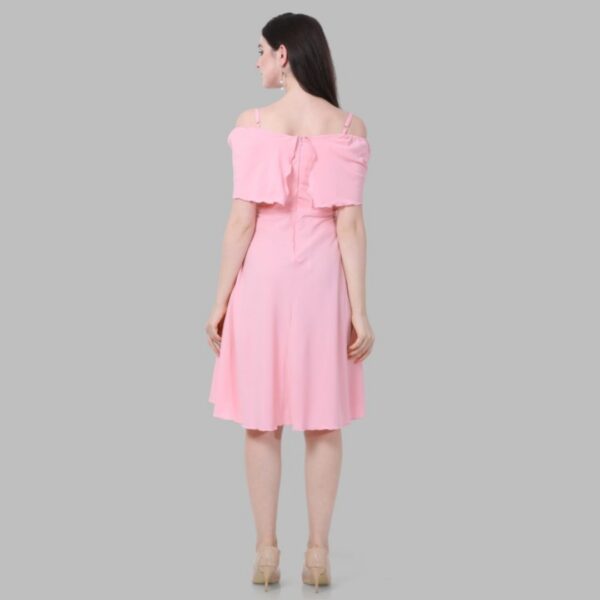 Women A-line Pink Dress, One Piece - Image 2