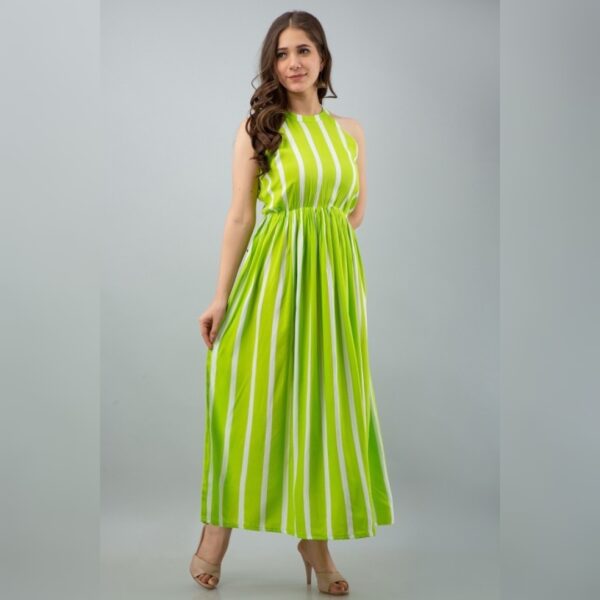 Women Fit and Flare Light Green Dress, One Piece