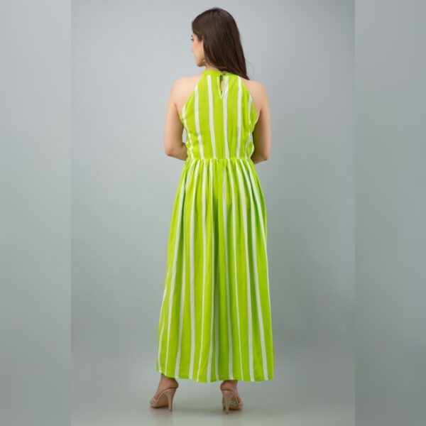 Women Fit and Flare Light Green Dress, One Piece - Image 2