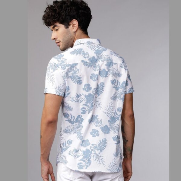 Men Slim Fit Printed Spread Collar Casual Shirt - Image 2