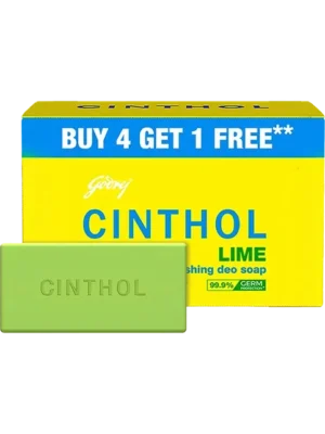 Cinthol Lime Soap -100 Gm (Buy 4 Get 1 Free)