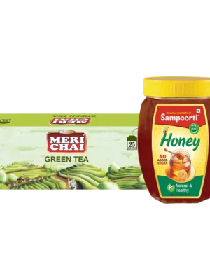 Green Tea 25 bag & Honey 500g Combo