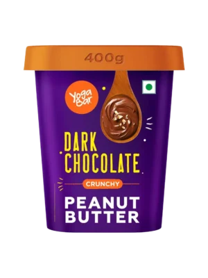 Yogabar Peanut Butter Dark Chocolate Crunchy (Tub) - 400 Gm