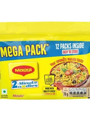 Maggi 2 Minute Masala Instant Noodles - 70 Gm (Pack Of 12)