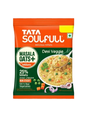 Tata Soulfull Masala Oats+ Desi Veggie - 38 Gm