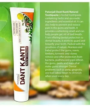 Patanjali Dant Kanti Natural Toothpaste - 100 Gm