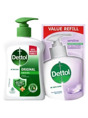 Dettol Original Liquid Handwash - 200 Ml + Liquid Handwash - 175 Ml Free (any Variant)